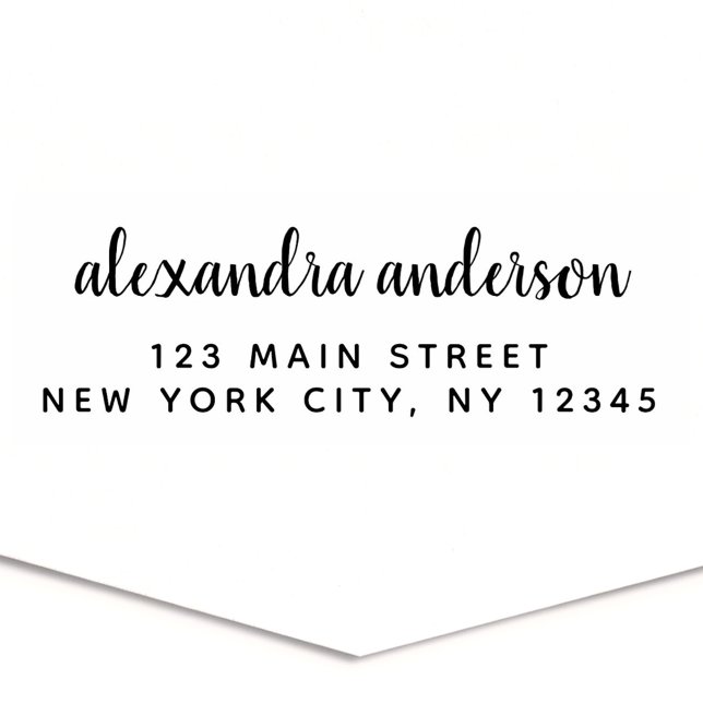 Tampon Auto-encreur Adresse de Retour Élégante Professionnelle ou Pers (Créateur téléchargé)