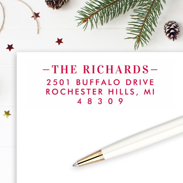 Tampon Auto-encreur Adresse de retour élégante simple déclaration (Créateur téléchargé)