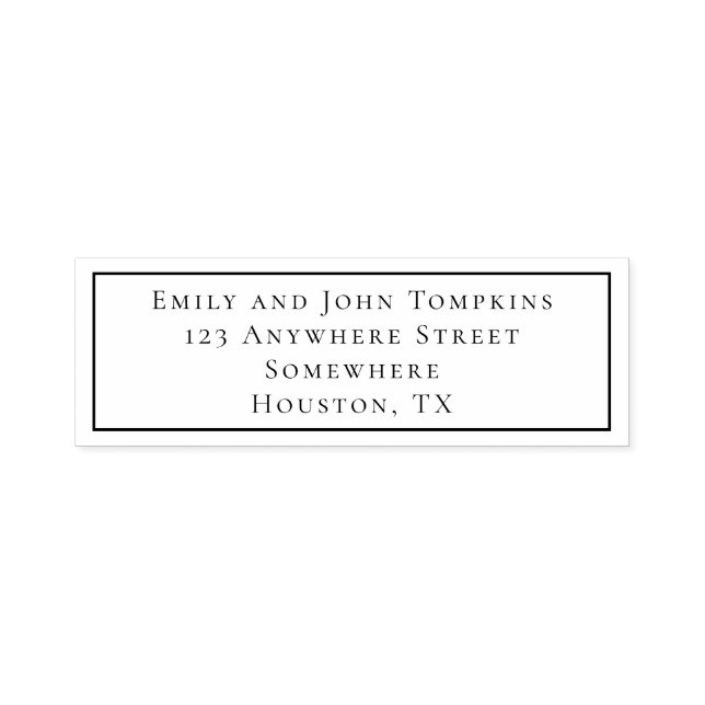 Tampon Auto-encreur Adresse de retour Élégante typographie et frontièr (Design)