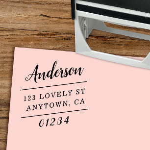 Tampon Auto-encreur Adresse de retour inclinée de typographie