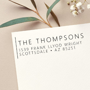 Tampon Auto-encreur Adresse de retour Mariage minimaliste moderne pers