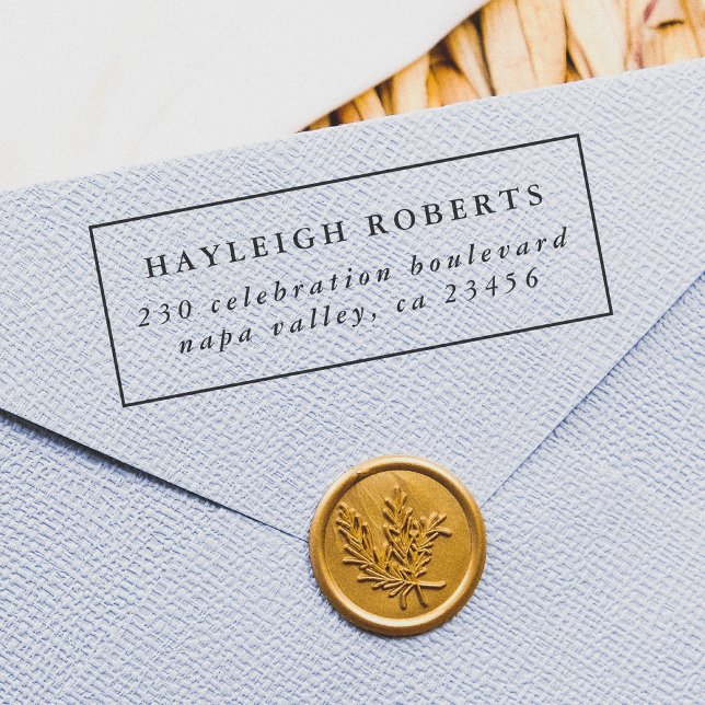 Tampon Auto-encreur Adresse de retour minimaliste classique (Créateur téléchargé)