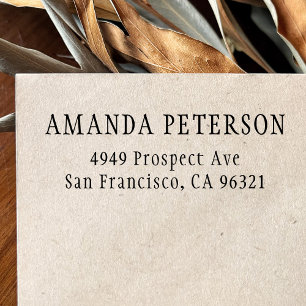 Tampon Auto-encreur Adresse de retour minimaliste classique simple