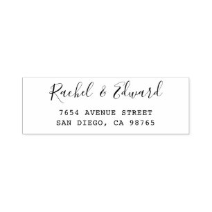 Tampon Auto-encreur Adresse de retour minimaliste simple et moderne