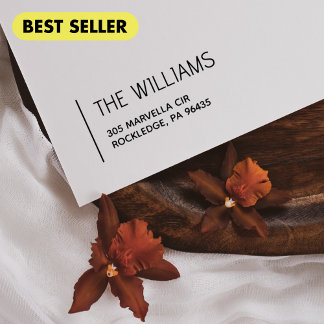 Tampon Auto-encreur Adresse de retour moderne et minimale