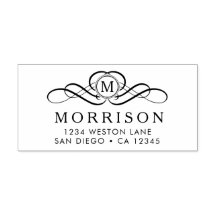 Adresse de retour Monogram Flourish