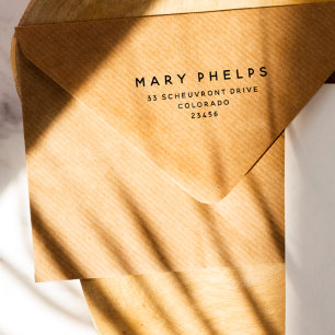 Tampon Auto-encreur Adresse de retour officielle simple et moderne