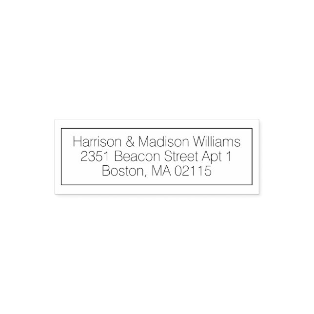 Tampon Auto-encreur Adresse de retour personnalisée de bordure minimal (Design)