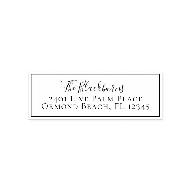 Tampon Auto-encreur Adresse de retour personnalisée Étiquette moderne  (Design)