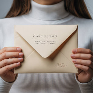 Tampon Auto-encreur Adresse de retour personnalisée minimale moderne