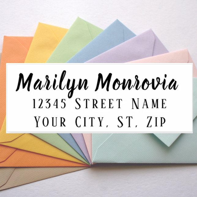 Tampon Auto-encreur Adresse de retour personnalisée Plutôt rose (Créateur téléchargé)