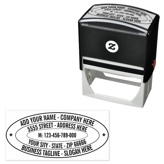 Tampon Auto-encreur Adresse de retour personnalisée Timbre auto-alimen (En situation)