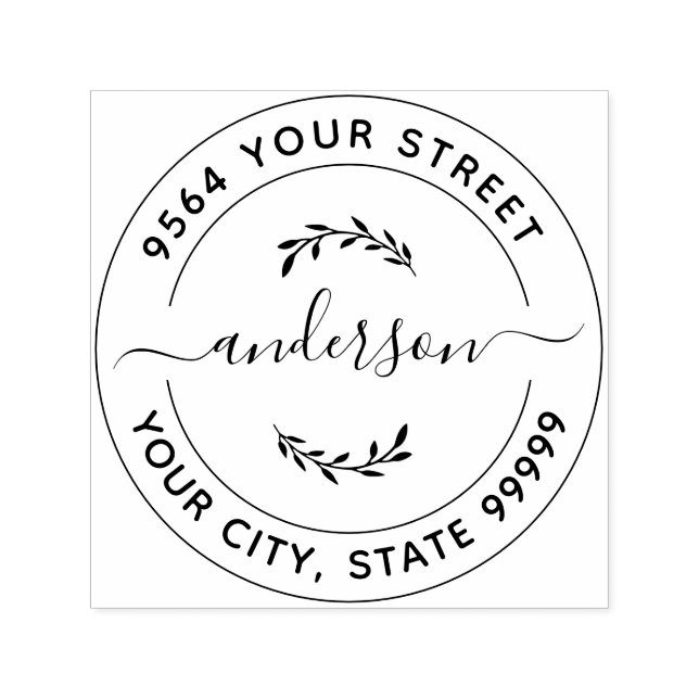 Tampon Auto-encreur Adresse de retour personnalisée Timbre auto-encre (Design)