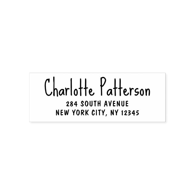 Tampon Auto-encreur Adresse de retour personnelle professionnelle Scri (Design)