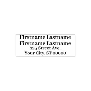 Tampon Auto-encreur Adresse de retour pour un couple marié avec deux n