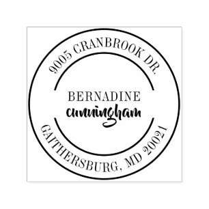 Tampon Auto-encreur Adresse de retour professionnelle élégante