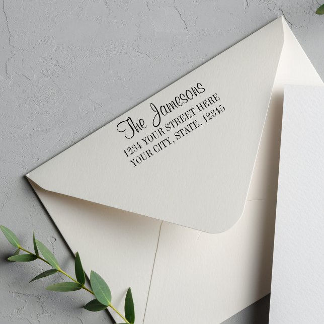 Tampon Auto-encreur Adresse de retour professionnelle ou familiale (Créateur téléchargé)