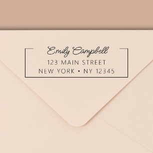 Tampon Auto-encreur Adresse de retour professionnelle personnelle mini