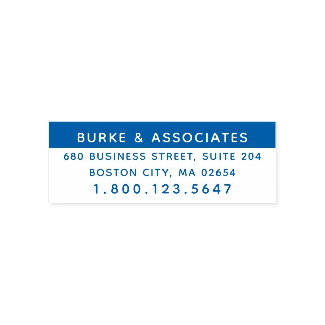 Tampon Auto-encreur Adresse de retour professionnelle simple Téléphone (Design)