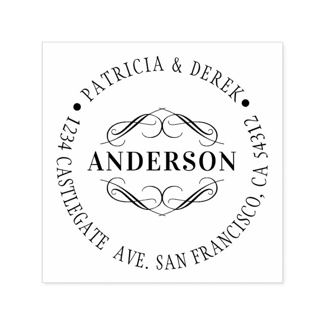 Tampon Auto-encreur Adresse de retour prospère (Design)