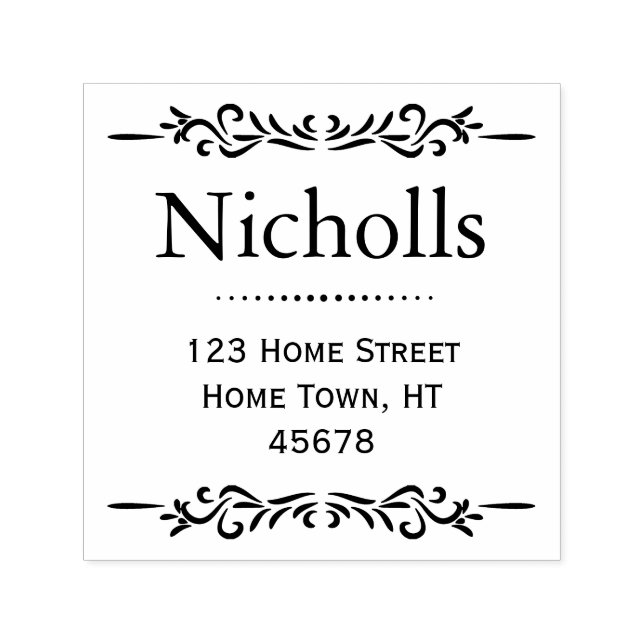 Tampon Auto-encreur Adresse de retour Retro Classic (Design)