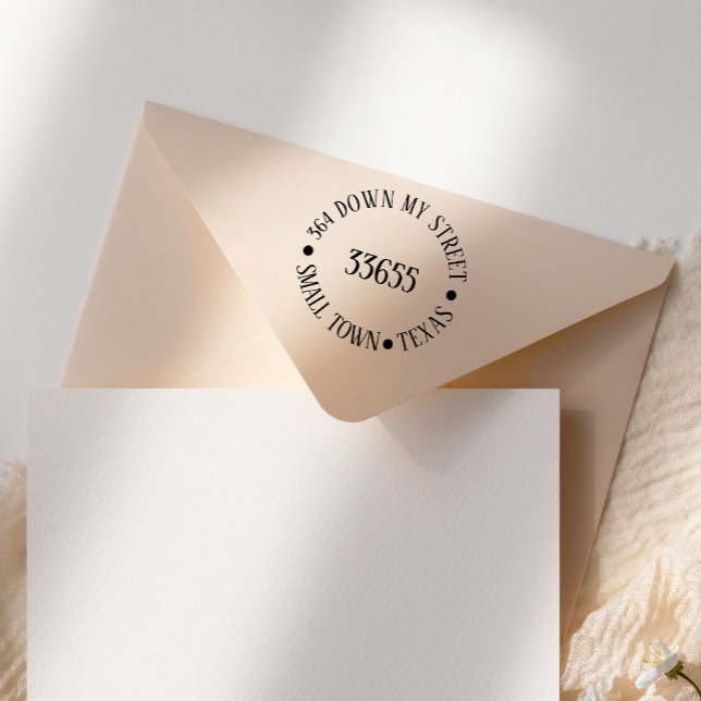 Tampon Auto-encreur Adresse de Retour Rond (Créateur téléchargé)