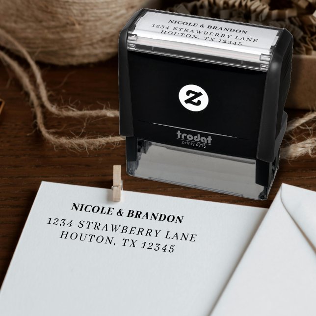 Tampon Auto-encreur Adresse de retour simple (Simple Return Address Self-inking Stamp)