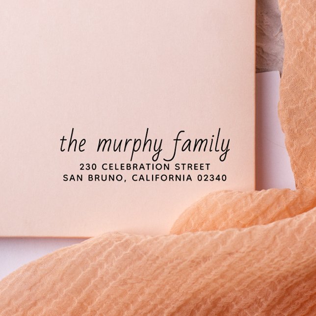 Tampon Auto-encreur Adresse de retour simple et élégante (Rubber Stamp Mock-up)