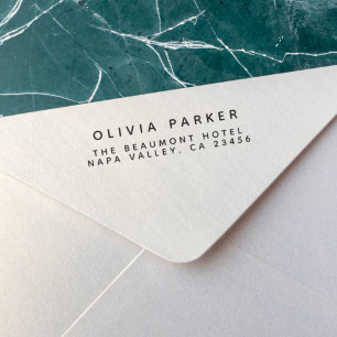 Tampon Auto-encreur Adresse de retour simple et moderne