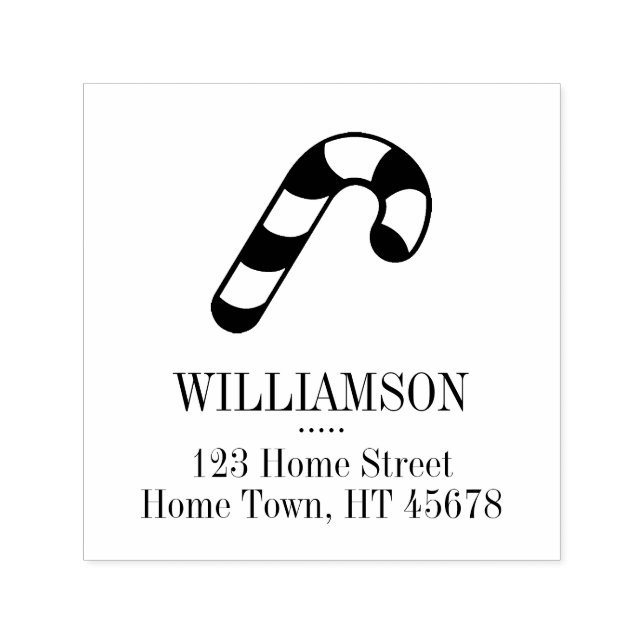 Tampon Auto-encreur Adresse de retour Sucre de canne de vacances (Design)