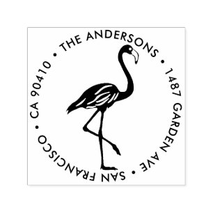 Tampon Auto-encreur Adresse de retour Timbre, Timbre d'adresse flamme