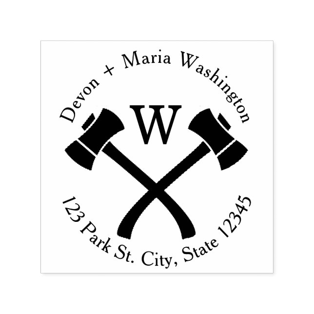 Tampon Auto-encreur Adresse du monogramme (Design)