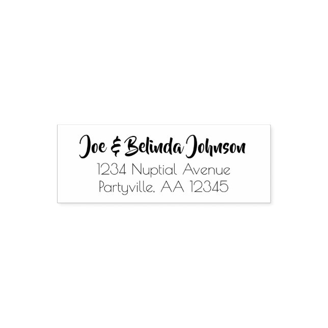 Tampon Auto-encreur Adresse Mariage de script moderne (Design)