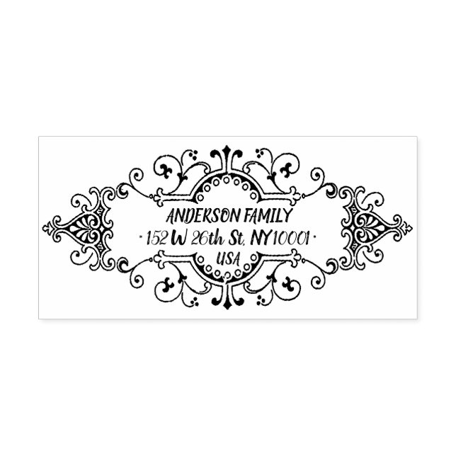 Tampon Auto-encreur Adresse professionnelle et de retour (Design)