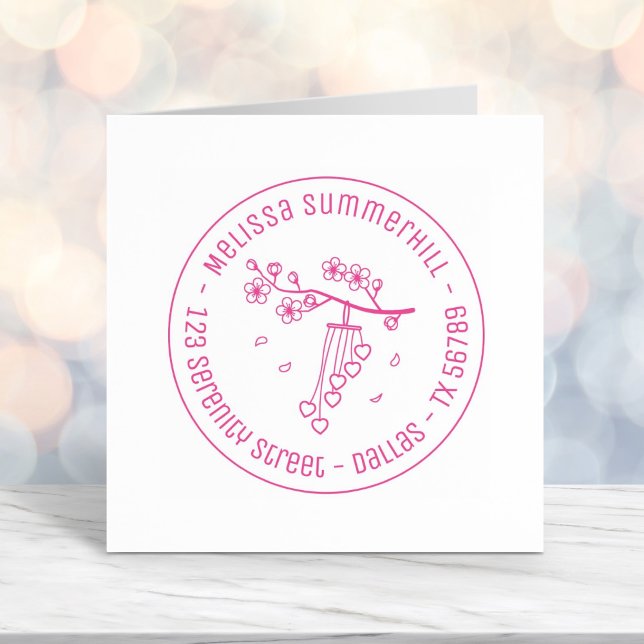 Tampon Auto-encreur Adresse ronde du chaudière à vent (Créateur téléchargé)