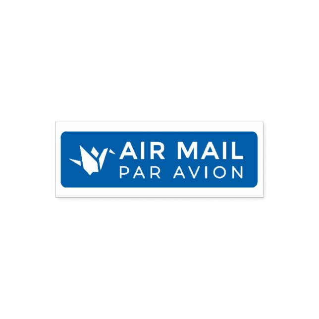 Tampon Auto-encreur AIR MAIL PAR AVION 折り鶴 鳥 エアメールスタンプ origami bird セル (Design)