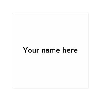 Tampon Auto-encreur Ajouter notre nom texte simple modèle minimal