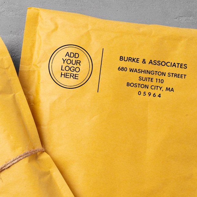 Tampon Auto-encreur Ajouter un logo Adresse de retour d'entreprise (Custom Add Logo Business Return Address Self-inking Stamp)