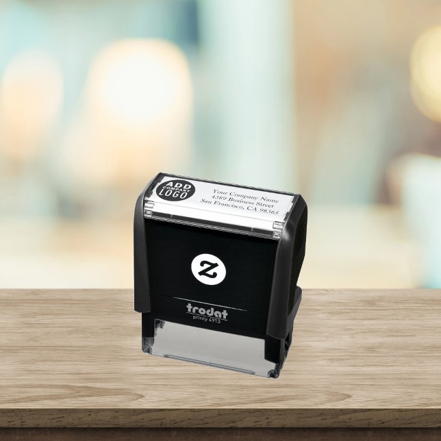 Tampon Auto-encreur ajouter un logo simple entreprise (Créateur téléchargé)