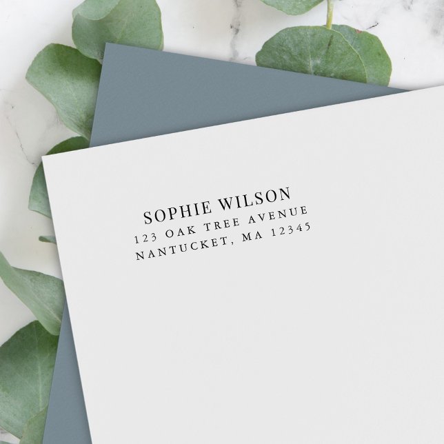 Tampon Auto-encreur Ajouter un nom Modern Classic Adresse de retour (Créateur téléchargé)