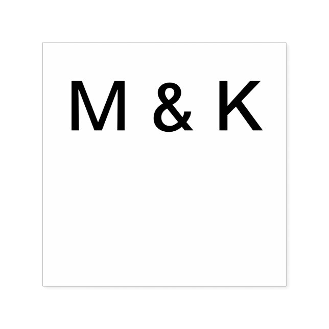 Tampon Auto-encreur Ajouter une lettre de nom de couple monogramme (Design)