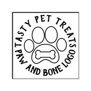 Tampon Auto-encreur Aliments Friandises pour Animaux Paw Bone