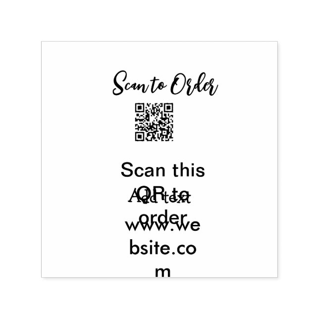 Tampon Auto-encreur Analyser pour commander analyser le code QR ajoute (Design)