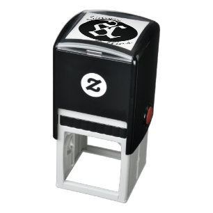 Tampon Auto-encreur Ancien Médiéval Ex Libris Monogramme et signature