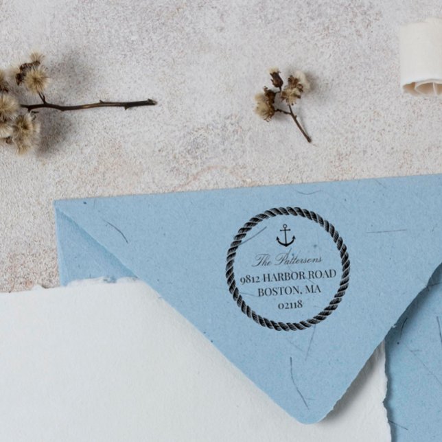 Tampon Auto-encreur Ancre et corde Nautique (Créateur téléchargé)