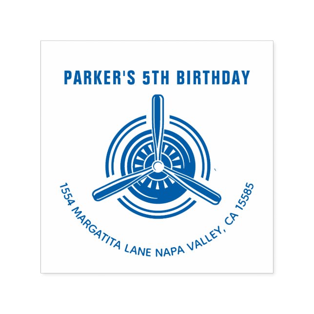 Tampon Auto-encreur Anniversaire de l'avion (Design)