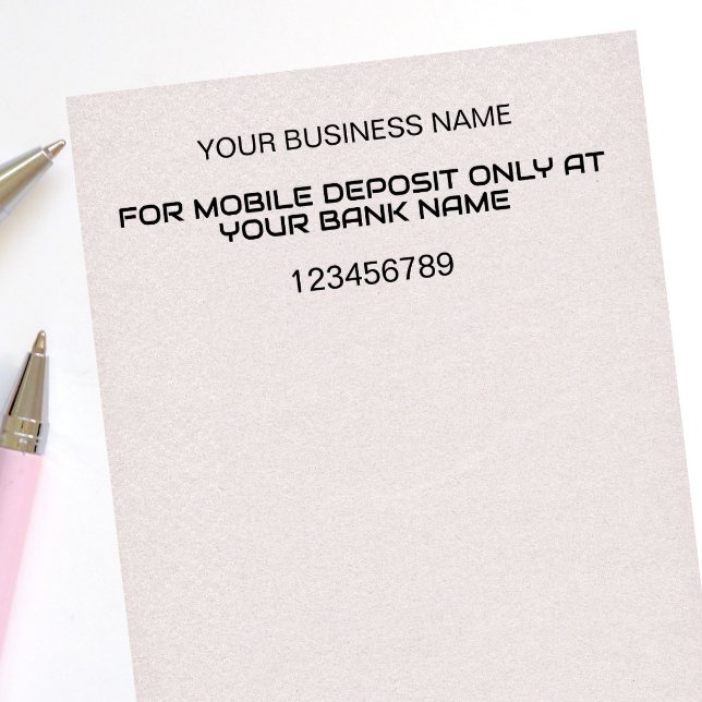 TAMPON AUTO-ENCREUR  APPROBATION DE LA BANQUE POUR LES DÉPÔTS MOBILES U (Créateur téléchargé)