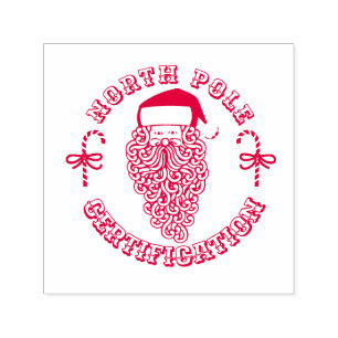 Tampon Auto-encreur Approbation du pôle Nord par le Père Noël avec
