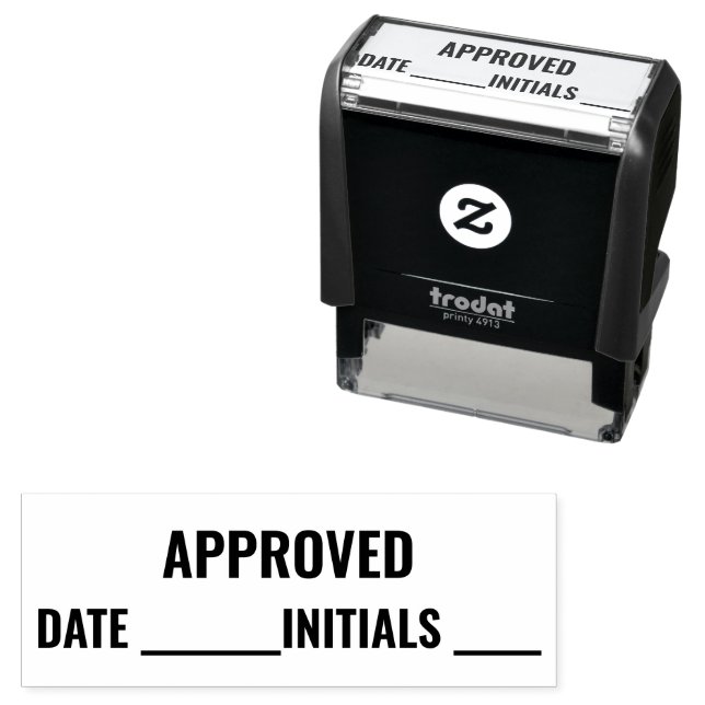 Tampon Auto-encreur APPROUVÉ | Date | Initiales (En situation)