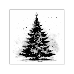 Tampon Auto-encreur Arbre de Noël élégant